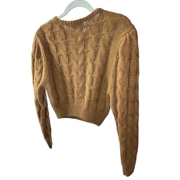 MUSIER Paris Cable Knit Sweater - Tan - Size 36 US 6 - Picture 8 of 13